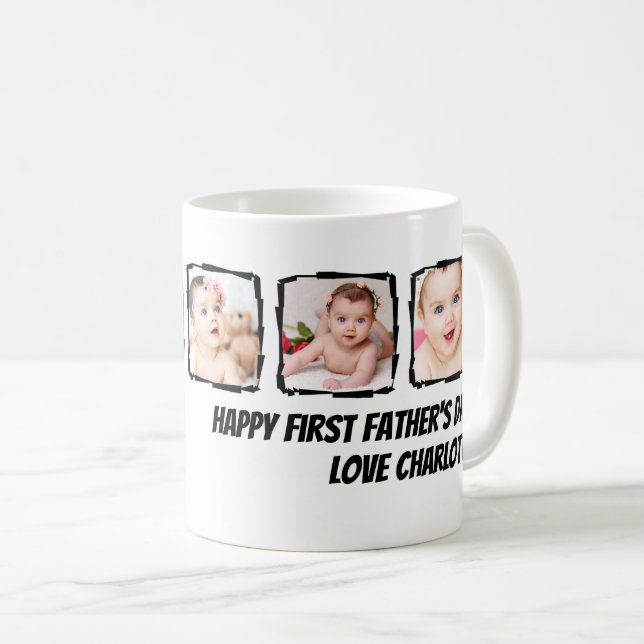 Photo Scribble Frame Personalised Father's Day Coffee Mug (Front Right)