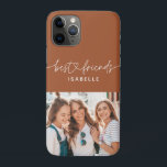 Photo script girly fun typography best friends iPhone 11 pro case<br><div class="desc">Photo script girly fun typography girly best friends design. Part of a modern collection.</div>