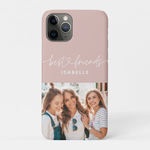 Photo script girly fun typography best friends iPhone 11 pro case