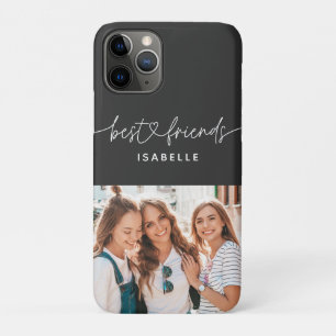 Photo script girly fun typography best friends iPhone 11 pro case