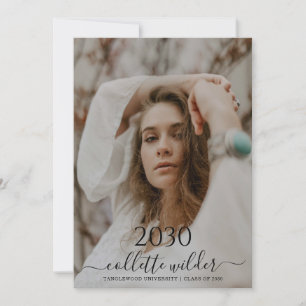 Photo Script Graduation Party Invitation