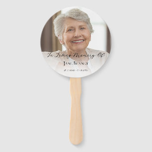 Photo Script In Loving Memory Memorial Hand Fan