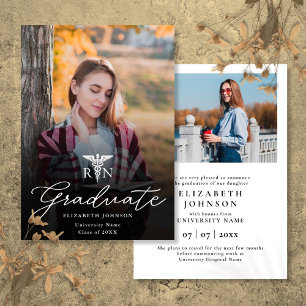 Photo Script RN Nursing Graduation Announcement
