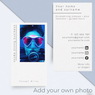 Photo scuba diving diving shop modern Business Car Card