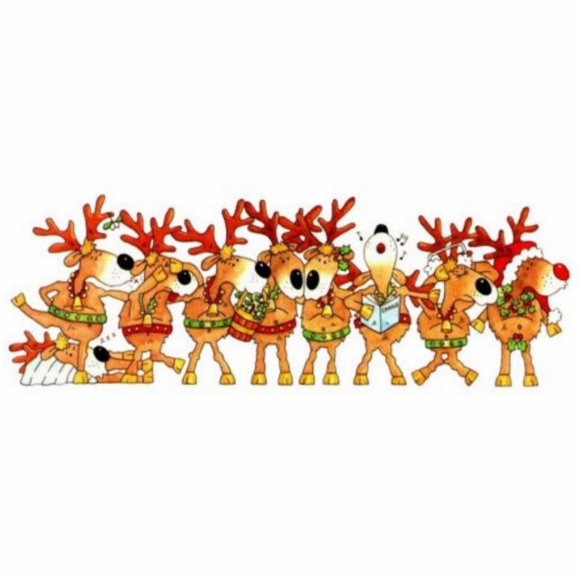 Photo Sculpter - Reindeer Christmas Magnet Photo Sculpture Magnet (Front)