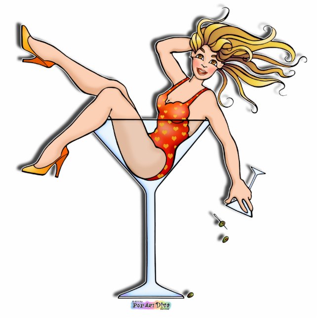 Photo Sculpture - Girl in Martini Glass, Olivia (Front)