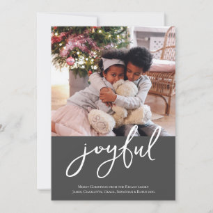 Photo Seasons Greetings Joyful Holiday Card