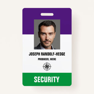 PHOTO SECURITY PASS - Photo I.D. Badge ID Badge