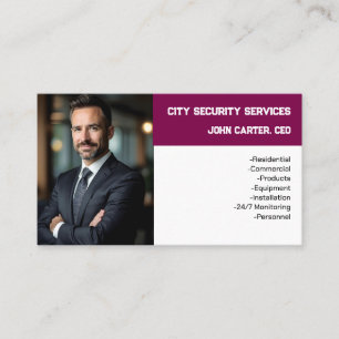 Photo Security Proection Adaptable Business Card