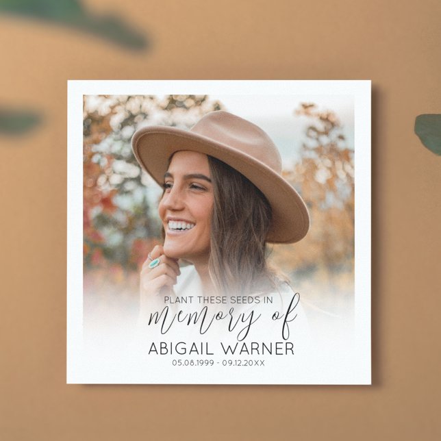  Photo Seed Packet Memorial Funeral Favour Envelope (Creator Uploaded)