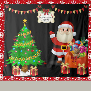 Photo Selfie Backdrop Christmas Personalise Text Tapestry