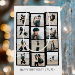 Photo Sequence Custom Birthday Medium Gift Bag<br><div class="desc">Say "Happy Birthday" with this photo sequence gift bag! This retro design is inspired by the photo 'contact sheets' made by film photographers. Contact sheets were used to view an entire sequence of shots from a roll of film and are a great way to tell a story about a special...</div>