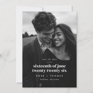 Photo Serif Script Save the Date