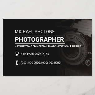 Photo services fading style black flyer