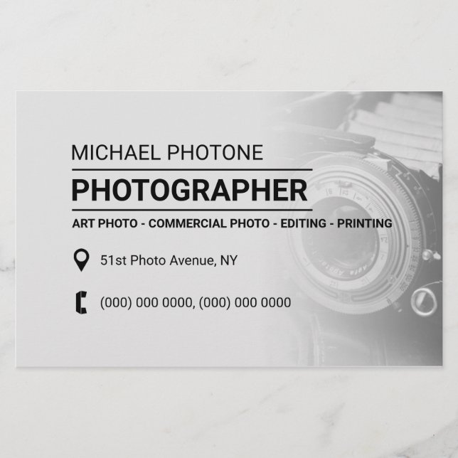 Photo services fading style bright flyer (Front)