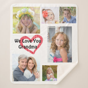 Photo Sherpa Blanket for Grandma
