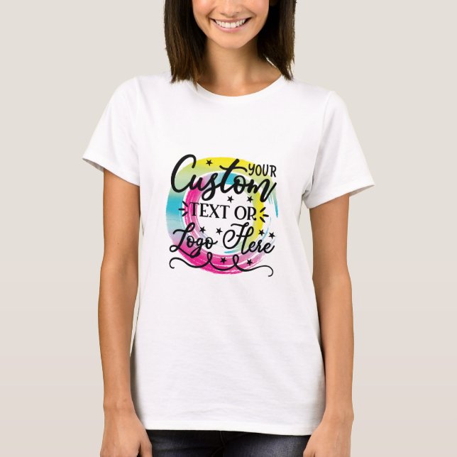 Photo Shirt, Custom Text Shirt, Personalised  T-Shirt (Front)
