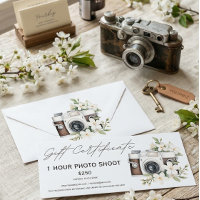 Photo shoot session voucher gift certificate 