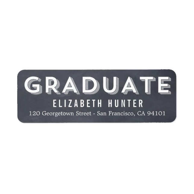 Photo Showcase CHALKBOARD Graduation Label (Front)
