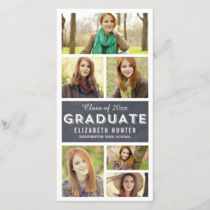 Photo Showcase CHALKBOARD Graduation Photo Cards