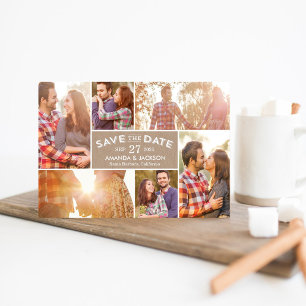 Photo Showcase Collage Save The Date Card