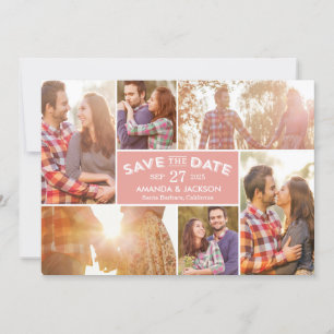 Photo Showcase Editable Colour Save The Date Card