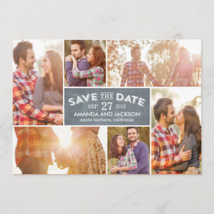 Photo Showcase Save The Date - Chalkboard