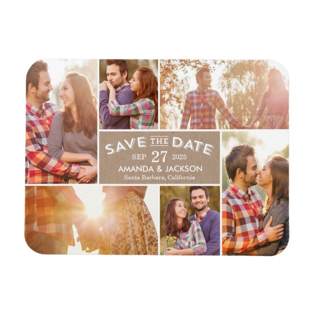 Photo Showcase Save The Date Magnet (Horizontal)