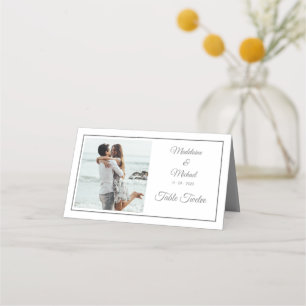 Photo Silver Elegant Wedding Table Number Place Card