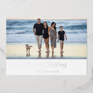 Photo Silver Gold Rose Gold Foil Christmas Holiday