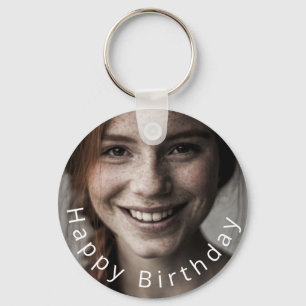 Photo Simple Happy Birthday Keychain