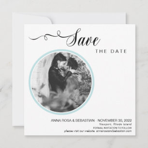 *~* PHOTO Simple Minimal Wedding Save The Date
