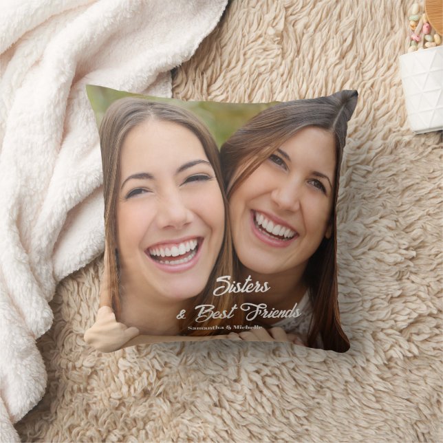 Photo Sisters Best Friends Cushion (Blanket)