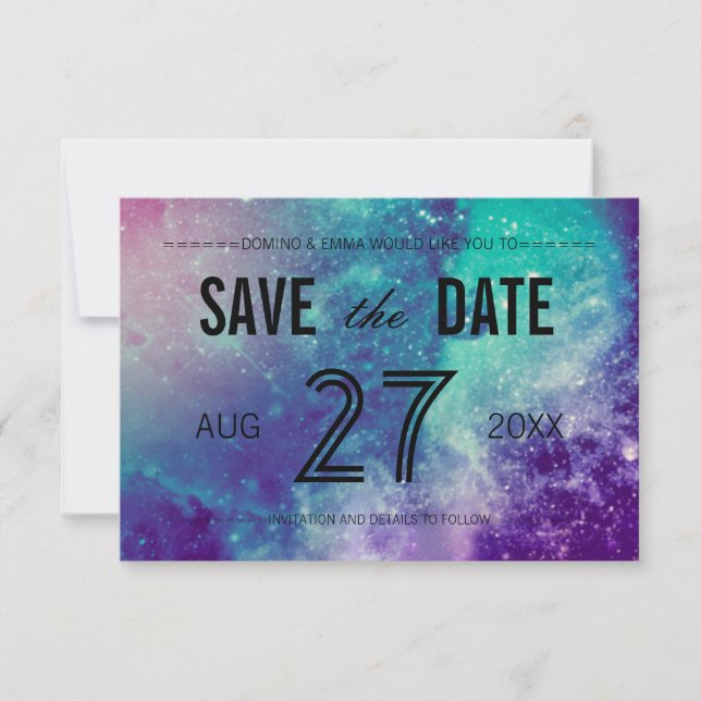 Photo Smokey Galaxy Save the Date (Front)