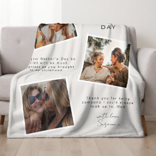 Photo Snapshot Mothers Day Fleece Blanket
