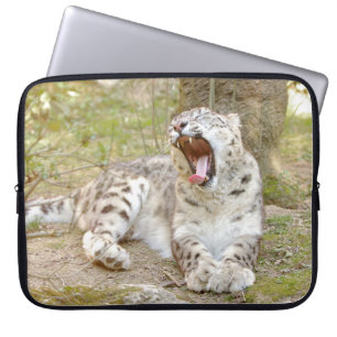 Photo snow leopard , animals laptop cases . 