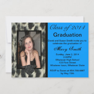 Photo Snow Leopard Graduation Invitation