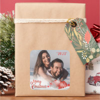 Photo Snowflake Merry Christmas Personalised Red