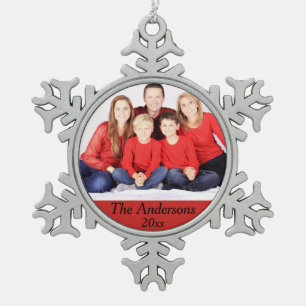Photo Snowflake Year Christmas Ornament Customise
