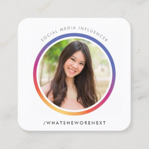 PHOTO SOCIAL MEDIA instagram image circle border Square Business Card