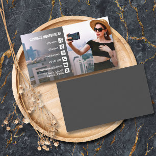 Photo Social Media Vlog Business Card