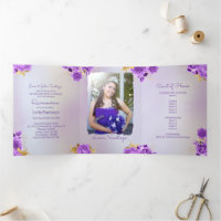 Photo Spanish Pearl and Purple Roses Quinceanera 