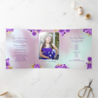 Photo Spanish Pearl and Purple Roses Quinceanera