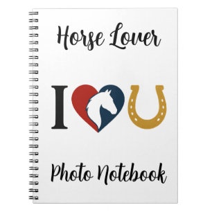 Photo Spiral Bound Notebook for Horse Lovers