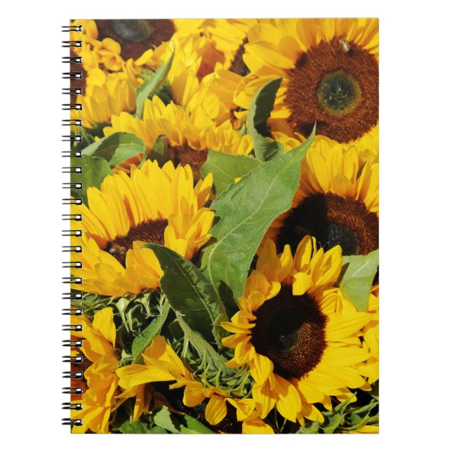  Photo Spiral Notebook Yellow Sunflowers  (Front)