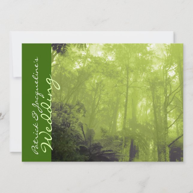 Photo spirit of the trees pagan wedding invite (Front)