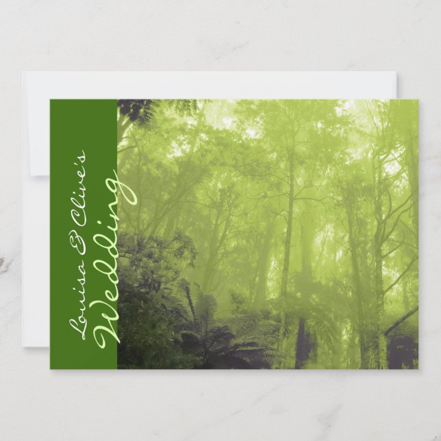 Photo spirit of the trees pagan wedding invite (Front)
