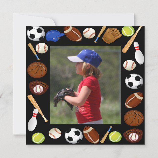Photo Sports Birthday  Invitation (Front)