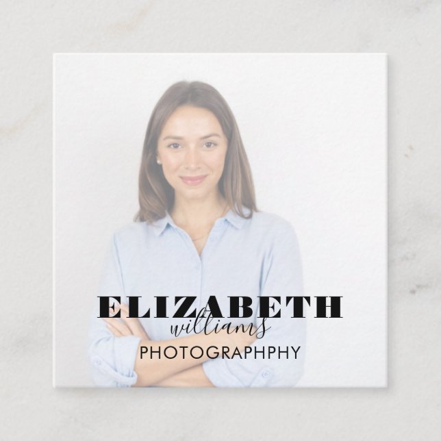 Photo Square Business Card (Front)