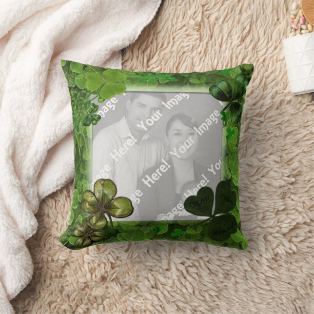 Photo St. Patrick's Day Throw Pillow (Blanket)